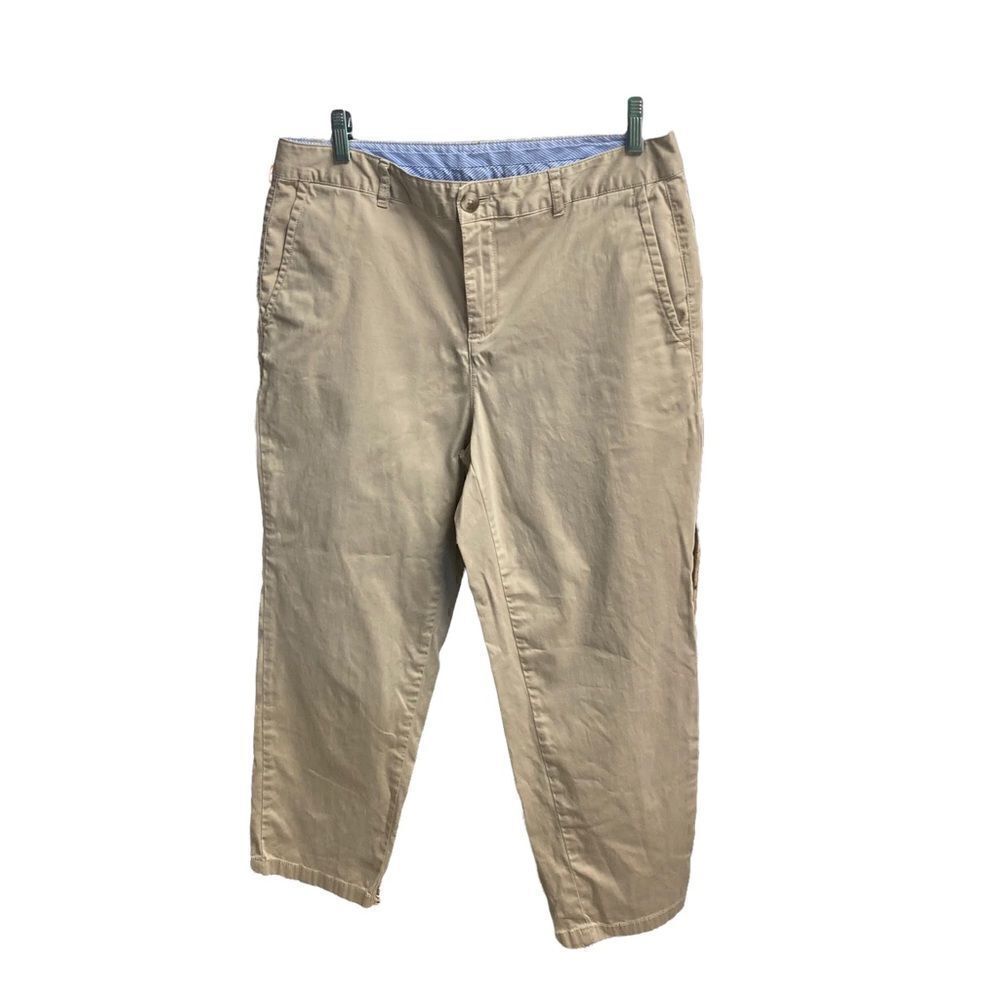 L.L. BEAN Favorite Fit Women’s‎ Khaki pants Tan Size 10 Cropped Inseam:24